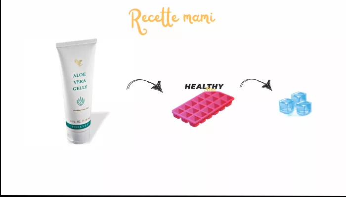   Cubes De Glace à L'aloe Vera Pour Le Visage Et Les Yeux